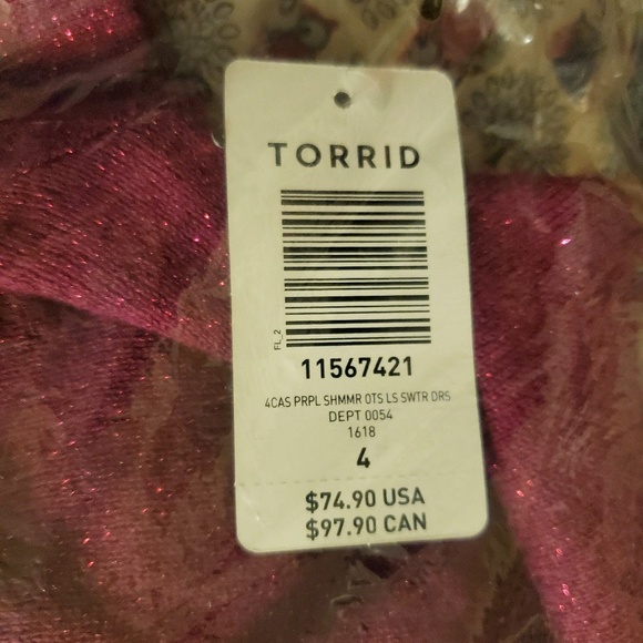 SPARKLING GRAPE 🍇 OFF SHOULDER KNIT DRESS 🍇 NWT - Picture 6 of 8